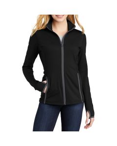 Sport-Tek - Ladies Sport-Wick Stretch Contrast Full-Zip Jacket