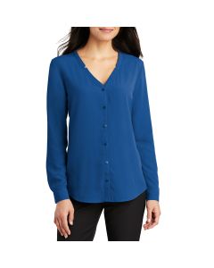 Port Authority - Ladies Long Sleeve Button-Front Blouse